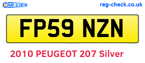 FP59NZN are the vehicle registration plates.