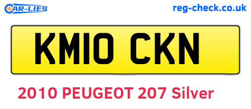 KM10CKN are the vehicle registration plates.