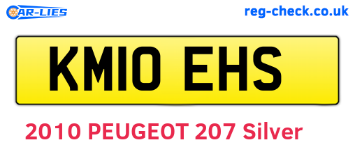 KM10EHS are the vehicle registration plates.
