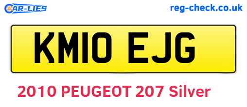 KM10EJG are the vehicle registration plates.
