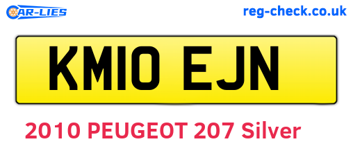 KM10EJN are the vehicle registration plates.