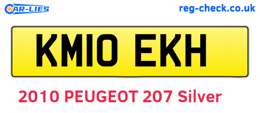 KM10EKH are the vehicle registration plates.