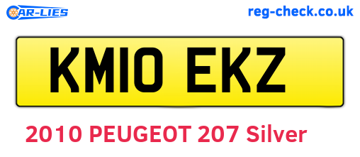 KM10EKZ are the vehicle registration plates.
