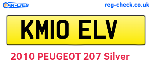 KM10ELV are the vehicle registration plates.