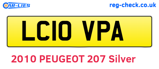 LC10VPA are the vehicle registration plates.