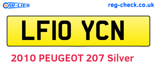 LF10YCN are the vehicle registration plates.