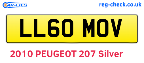LL60MOV are the vehicle registration plates.