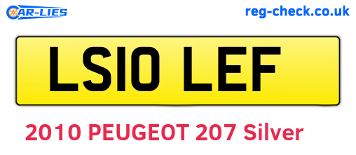 LS10LEF are the vehicle registration plates.