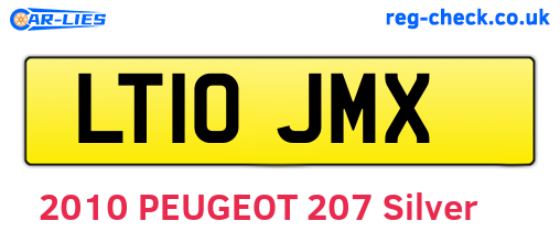 LT10JMX are the vehicle registration plates.