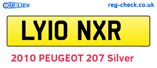 LY10NXR are the vehicle registration plates.