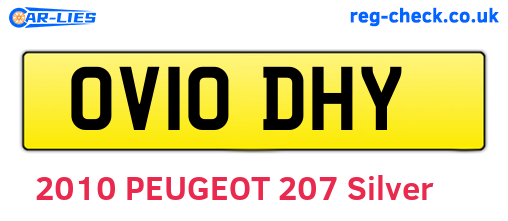 OV10DHY are the vehicle registration plates.