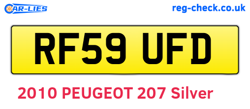 RF59UFD are the vehicle registration plates.