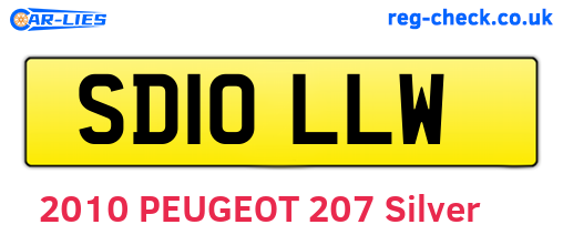 SD10LLW are the vehicle registration plates.
