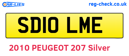 SD10LME are the vehicle registration plates.