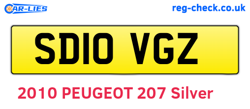 SD10VGZ are the vehicle registration plates.