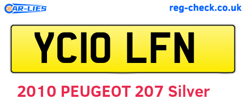 YC10LFN are the vehicle registration plates.