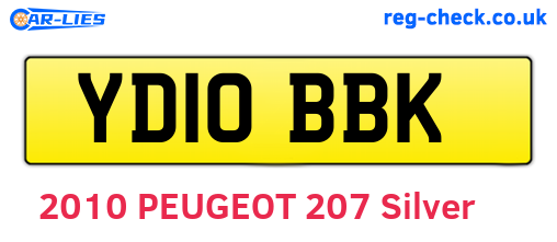 YD10BBK are the vehicle registration plates.