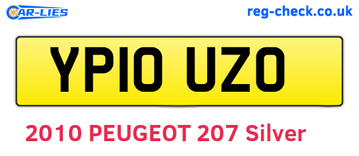 YP10UZO are the vehicle registration plates.
