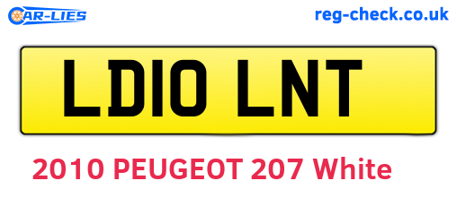 LD10LNT are the vehicle registration plates.