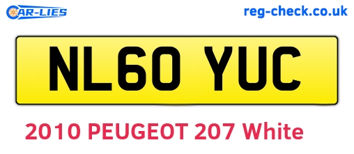 NL60YUC are the vehicle registration plates.