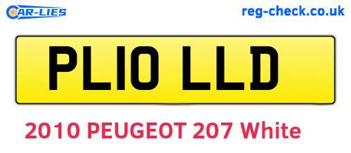 PL10LLD are the vehicle registration plates.