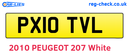 PX10TVL are the vehicle registration plates.