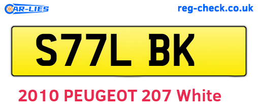 S77LBK are the vehicle registration plates.