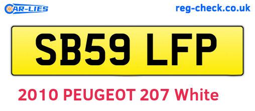 SB59LFP are the vehicle registration plates.