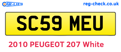 SC59MEU are the vehicle registration plates.