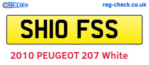 SH10FSS are the vehicle registration plates.