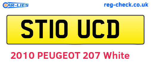 ST10UCD are the vehicle registration plates.