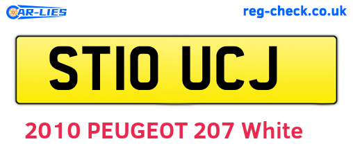 ST10UCJ are the vehicle registration plates.