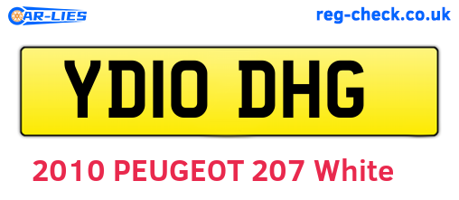 YD10DHG are the vehicle registration plates.