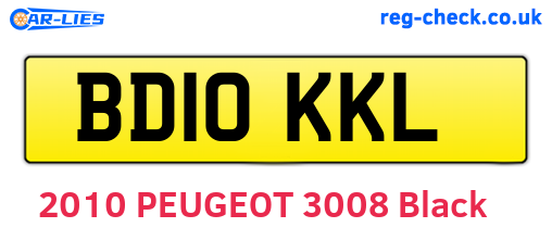 BD10KKL are the vehicle registration plates.