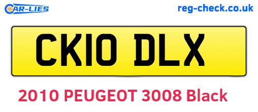 CK10DLX are the vehicle registration plates.