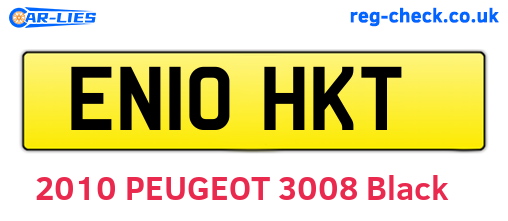 EN10HKT are the vehicle registration plates.