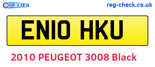 EN10HKU are the vehicle registration plates.