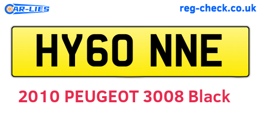 HY60NNE are the vehicle registration plates.