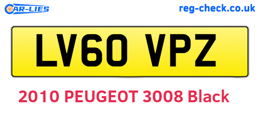 LV60VPZ are the vehicle registration plates.