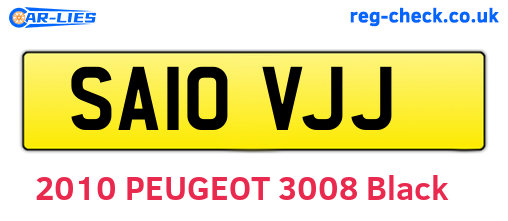 SA10VJJ are the vehicle registration plates.