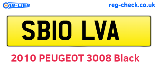 SB10LVA are the vehicle registration plates.