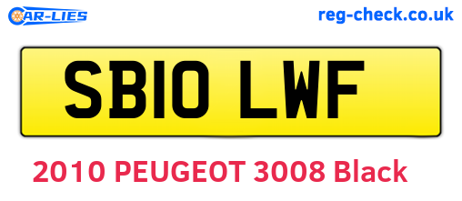 SB10LWF are the vehicle registration plates.