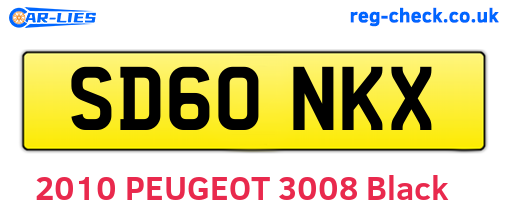 SD60NKX are the vehicle registration plates.