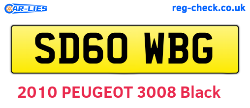SD60WBG are the vehicle registration plates.
