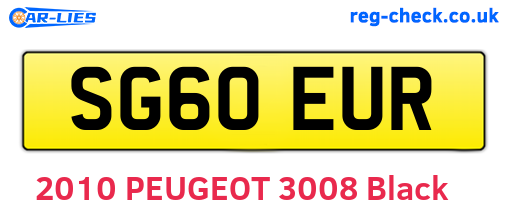 SG60EUR are the vehicle registration plates.