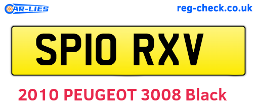 SP10RXV are the vehicle registration plates.