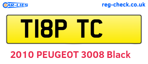 T18PTC are the vehicle registration plates.