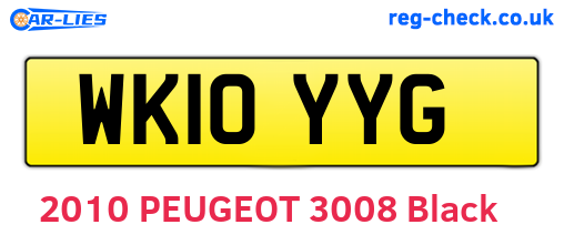 WK10YYG are the vehicle registration plates.