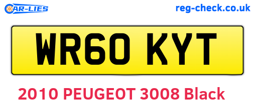 WR60KYT are the vehicle registration plates.