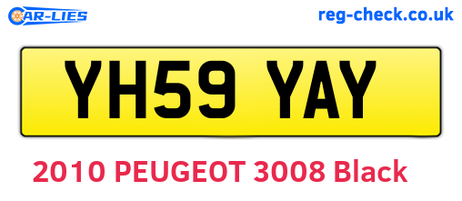 YH59YAY are the vehicle registration plates.